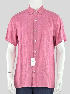 Ermenegildo Zegna Men's Linen Short-Sleeve Shirt | Large | NWT